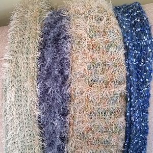 Set of 4 Artisinal Knit Scarves